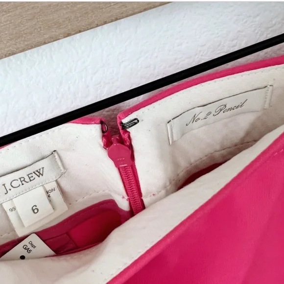 J. Crew - No. 2 Pencil Skirt in Hot Pink Neon Flamingo - Picture 2 of 5